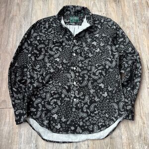 Gitman Bros Vintage Bandana Button Down Long Sleeve Western Made in USA Small